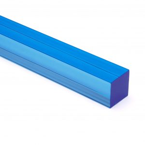 blue flourescent acrylic square rod