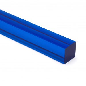 blue transparent acrylic square rod